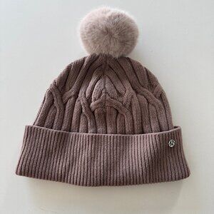 NWT lululemon Cable-Knit Pom-Pom Beanie O/S Taupe